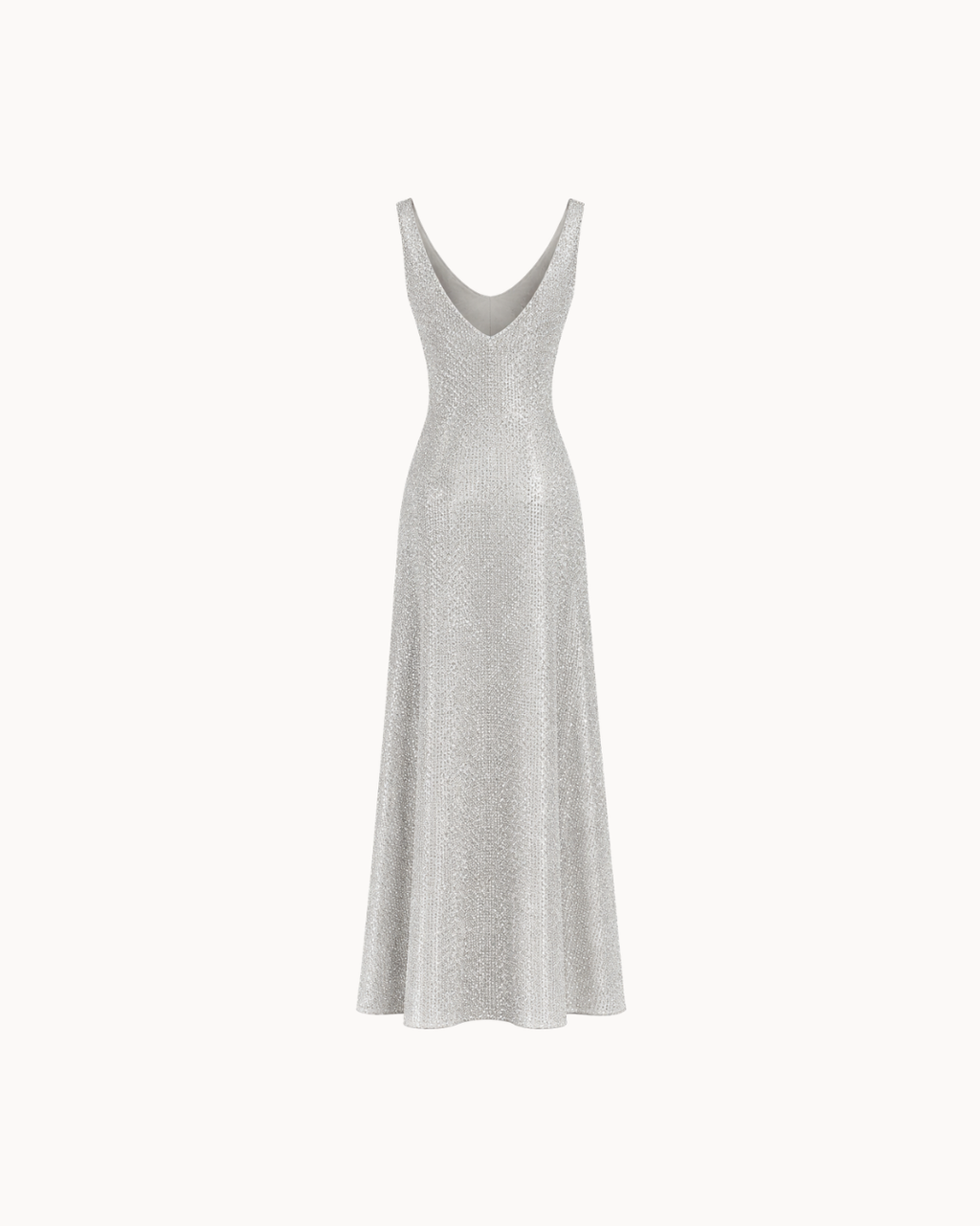Robe col V Luna - Argent