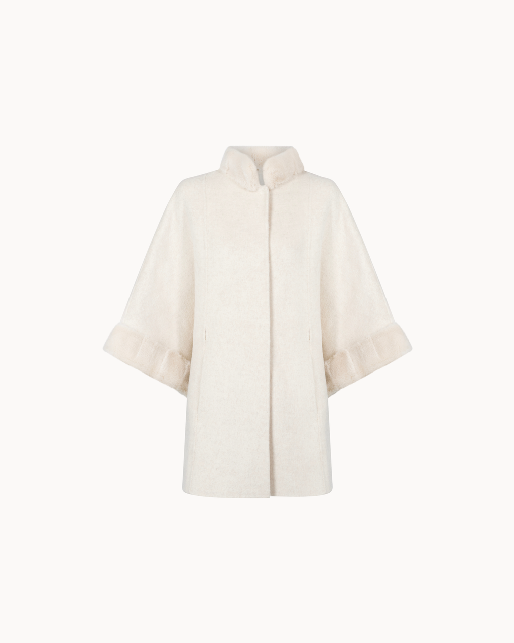 Lunar Mink Cape - Cream