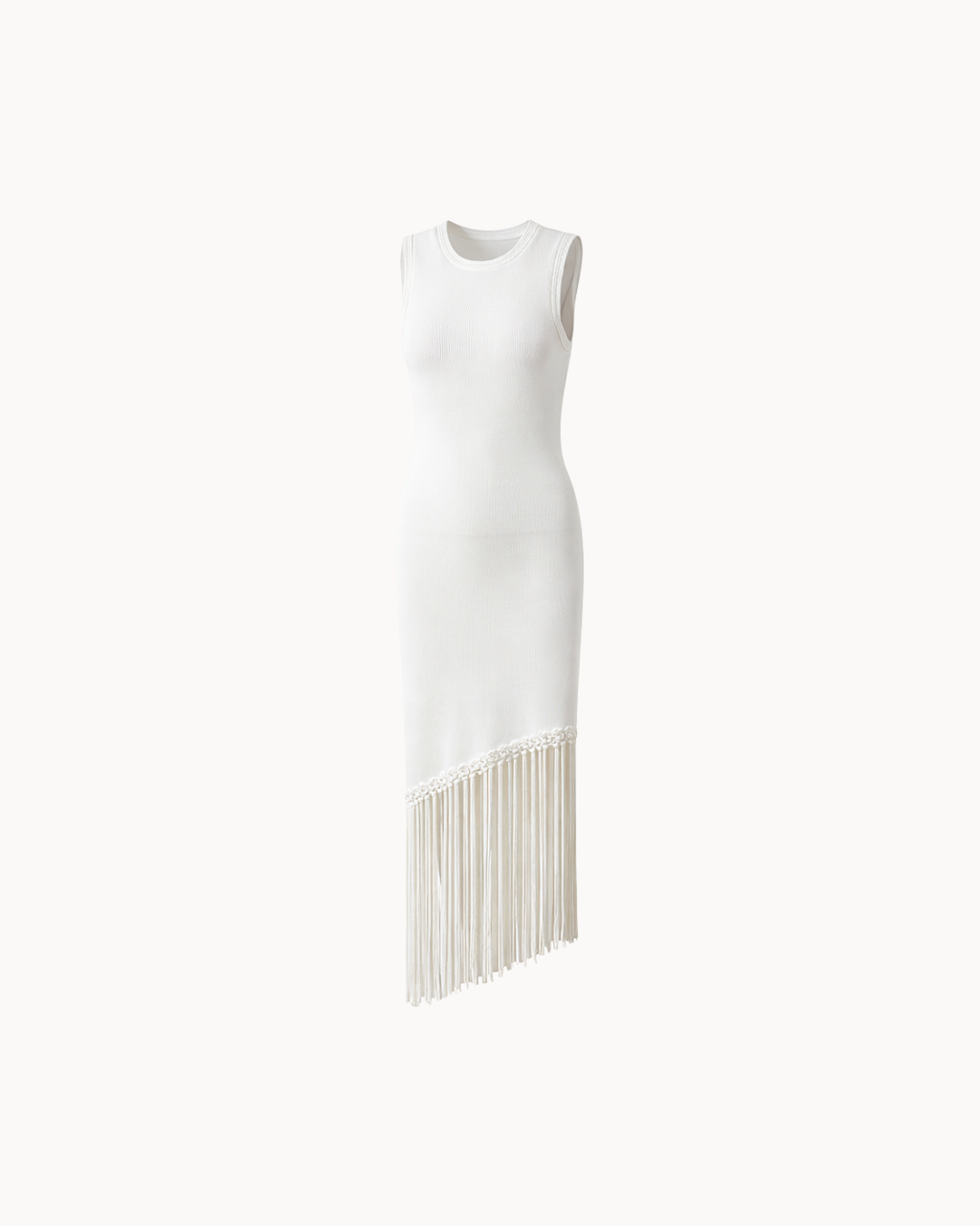 Robe frangée Paloma - Ivoire