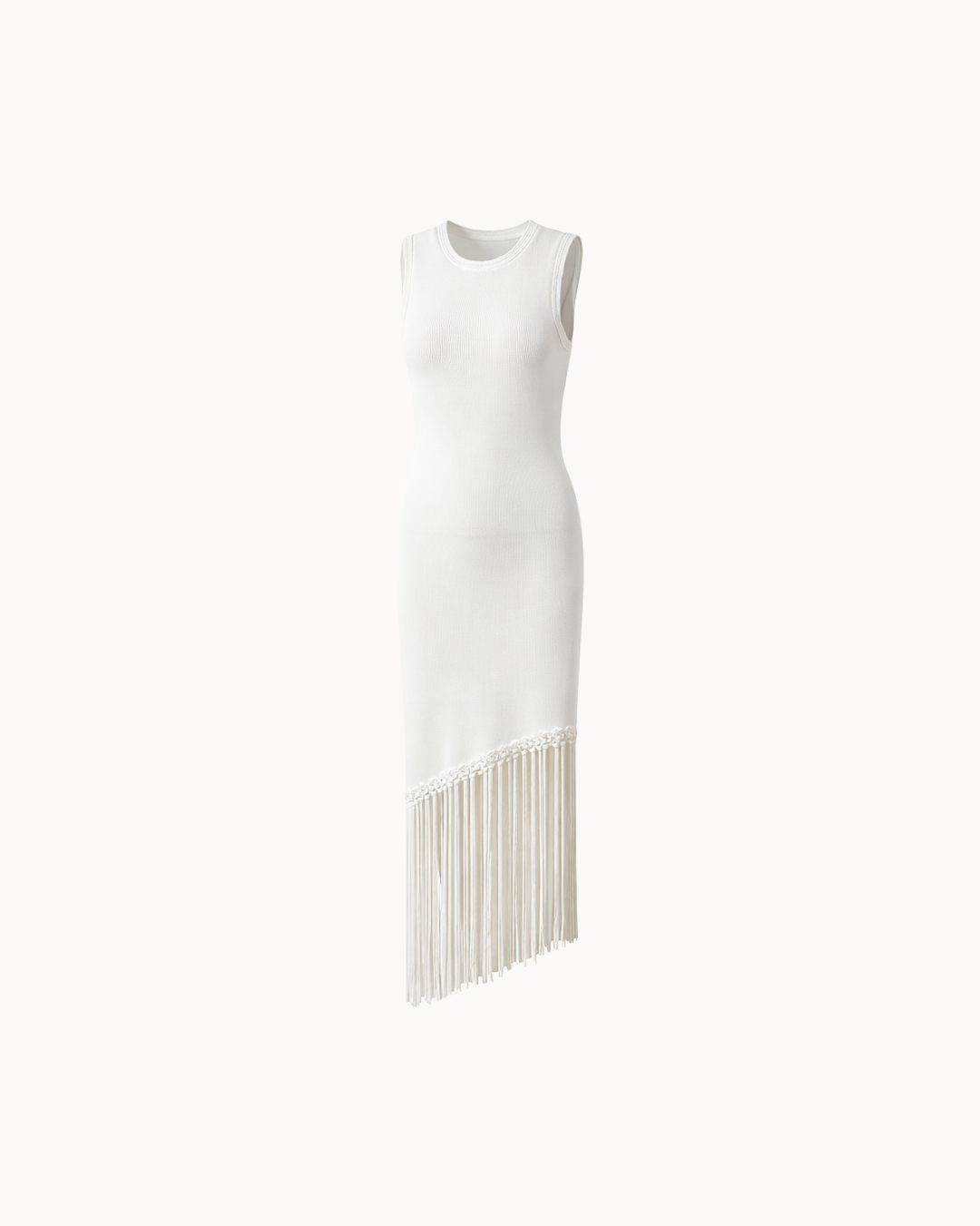Robe frangée Paloma - Ivoire
