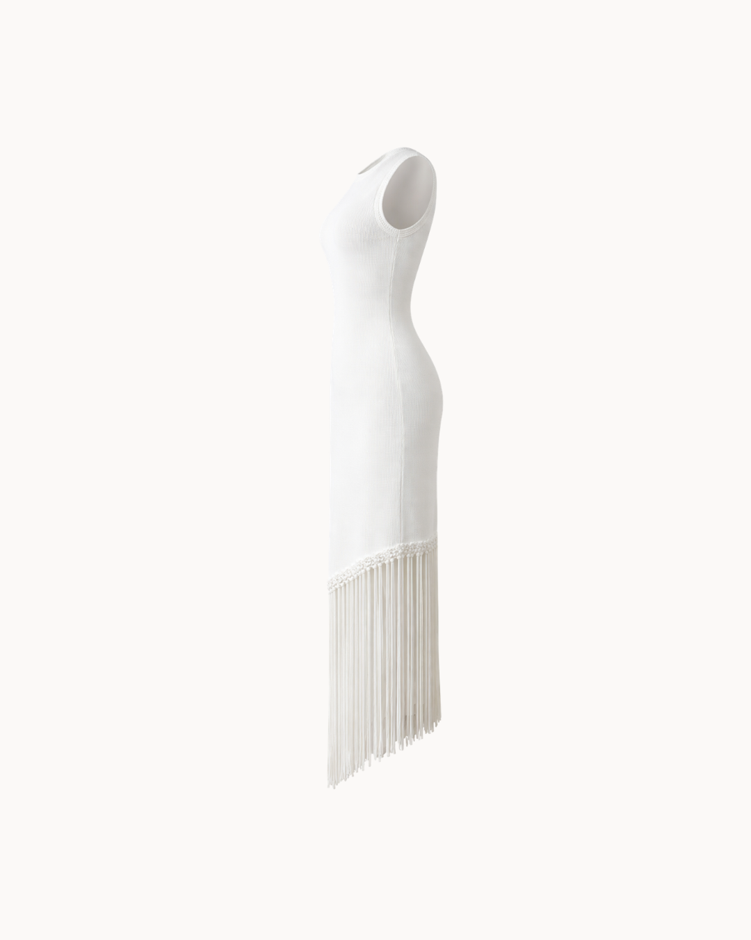 Robe frangée Paloma - Ivoire