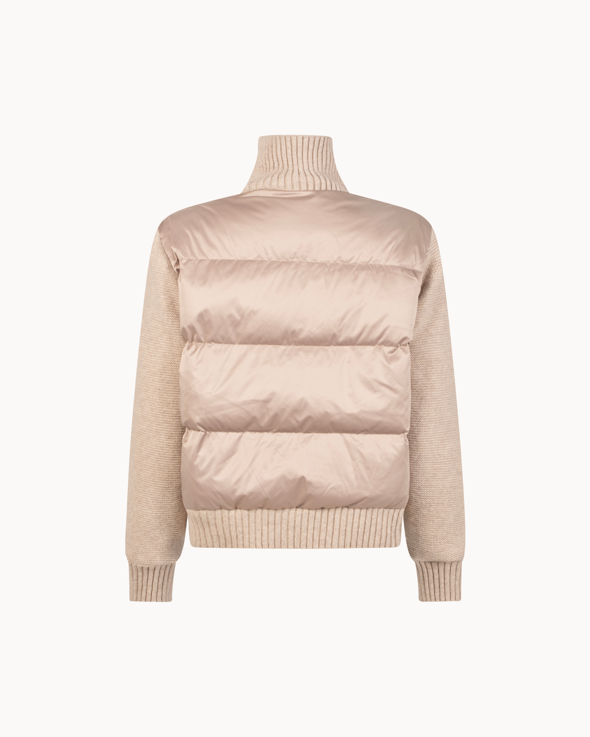 Puffer Fur Knit Jacket – Soft Sand