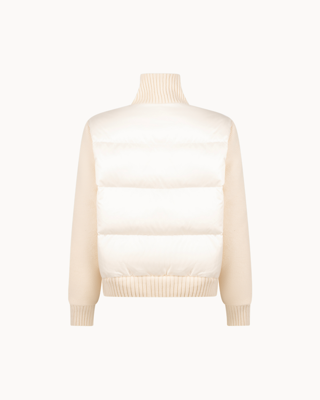 Puffer Fur Knit Jacket – Ivory