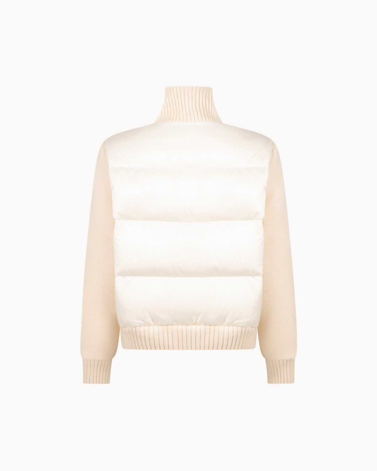 Puffer Fur Knit Jacket – Ivory