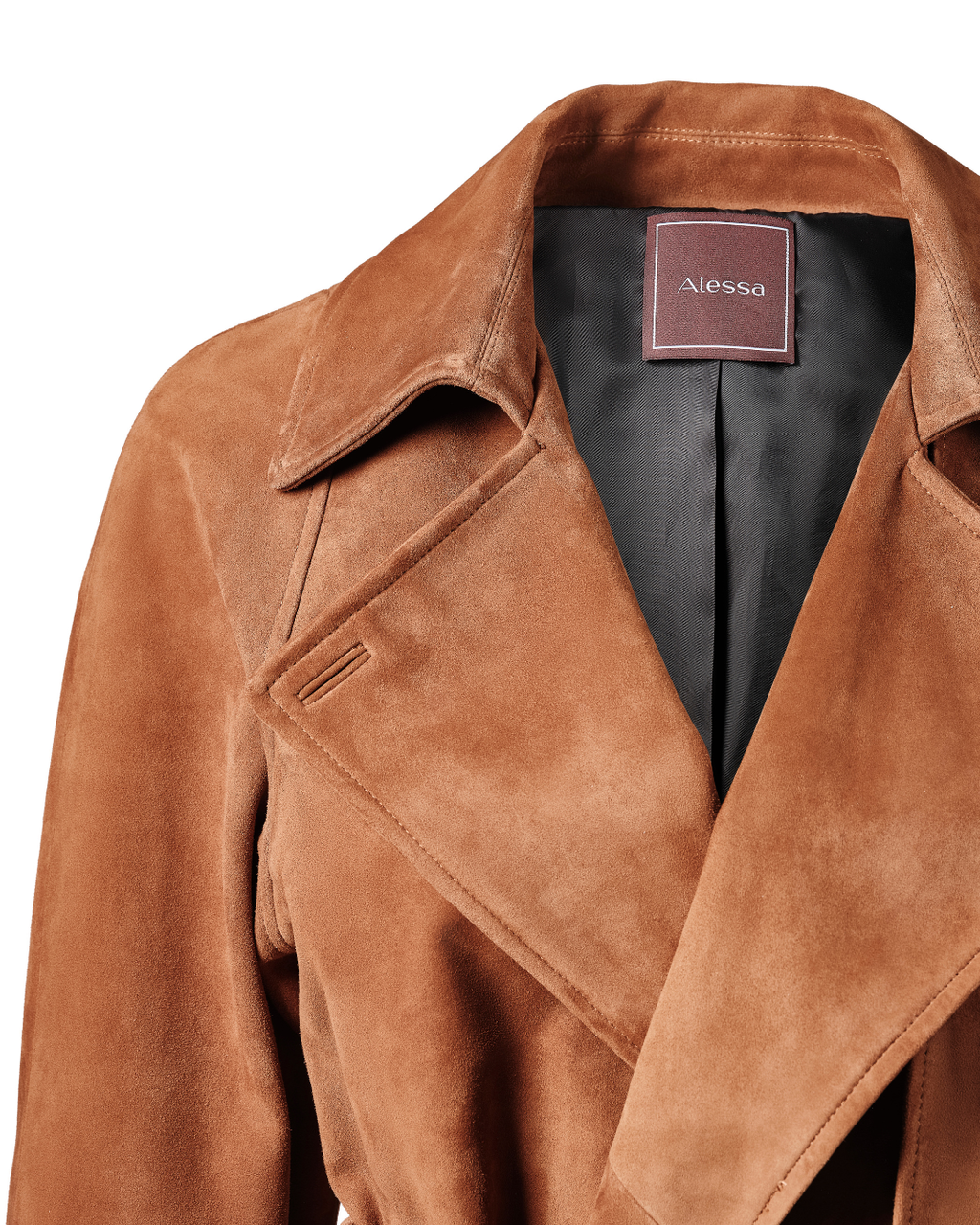 Blouson Sculpt en suède - Marron