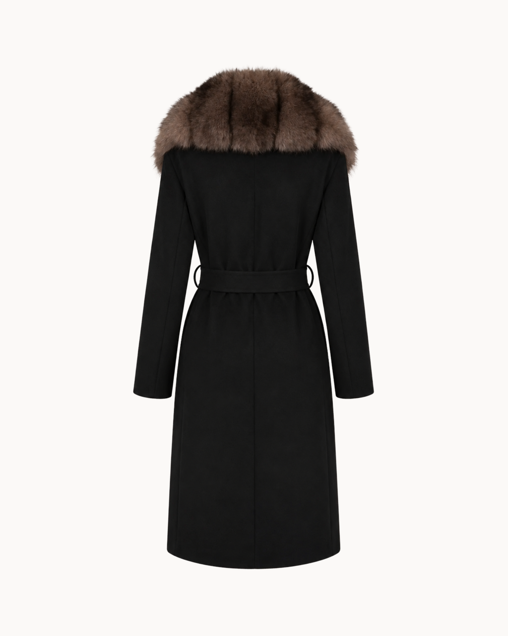 Bria Longline Cashmere Fur Coat