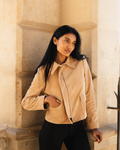 Vittoria Sheep Suede Jacket - Soft Camel
